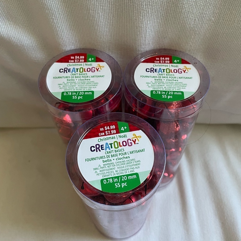 Creatology Small Red Jingle Bells Lot of 3 - Picture 2 of 4